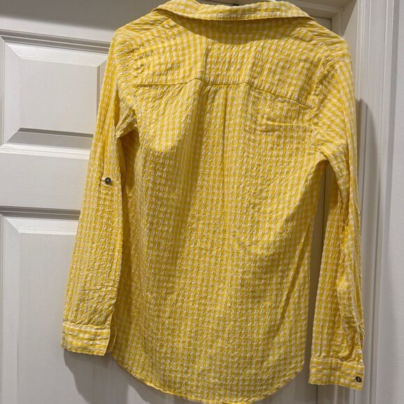 Kut from the Kloth Yellow Button Down Shirt - Picture 5 of 7